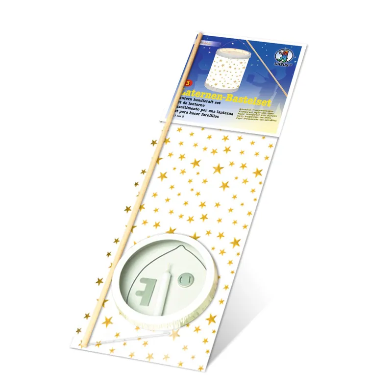 Laternen-Bastelset 3 mit Sternchen-Transparentpapier