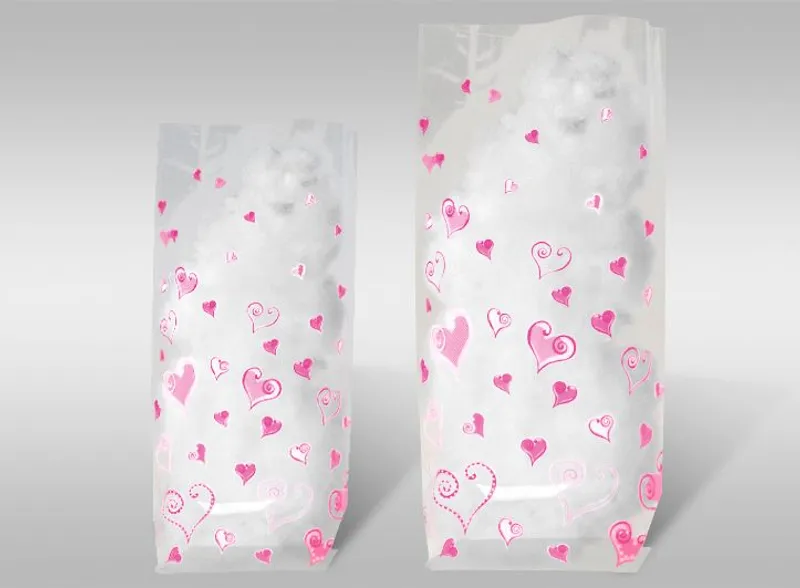 Geschenk-Bodenbeutel "Herzen" groß
