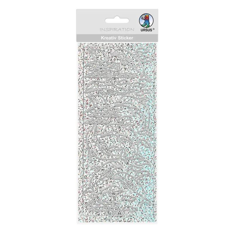 Hologramm Sticker "Delphine" silber