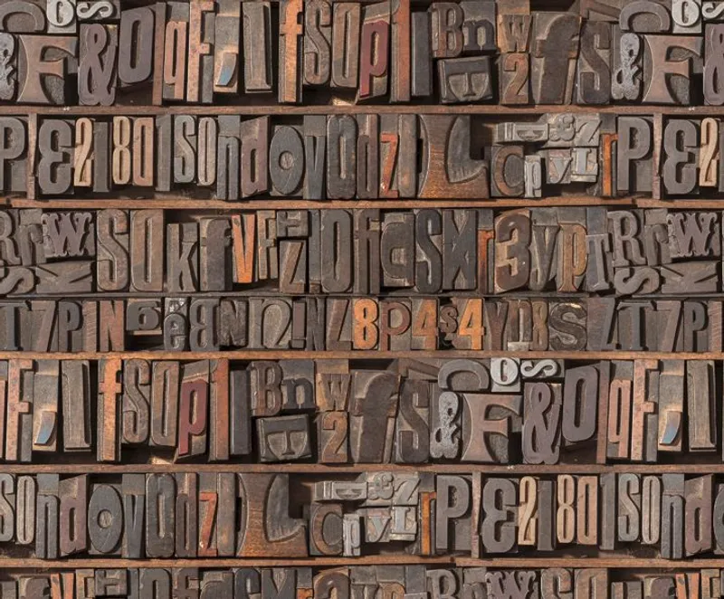 Motiv-Fotokarton 49,5 x 68 cm Buchstaben