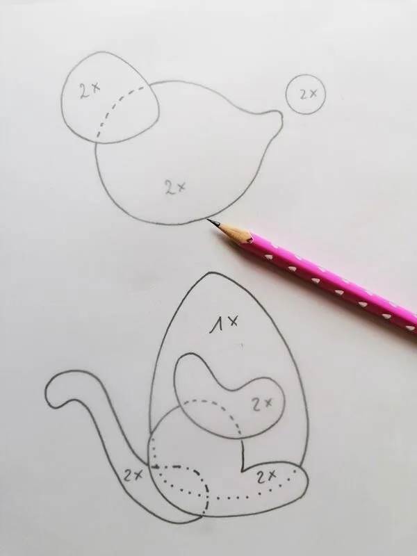 Vorlagebogen von einer Maus