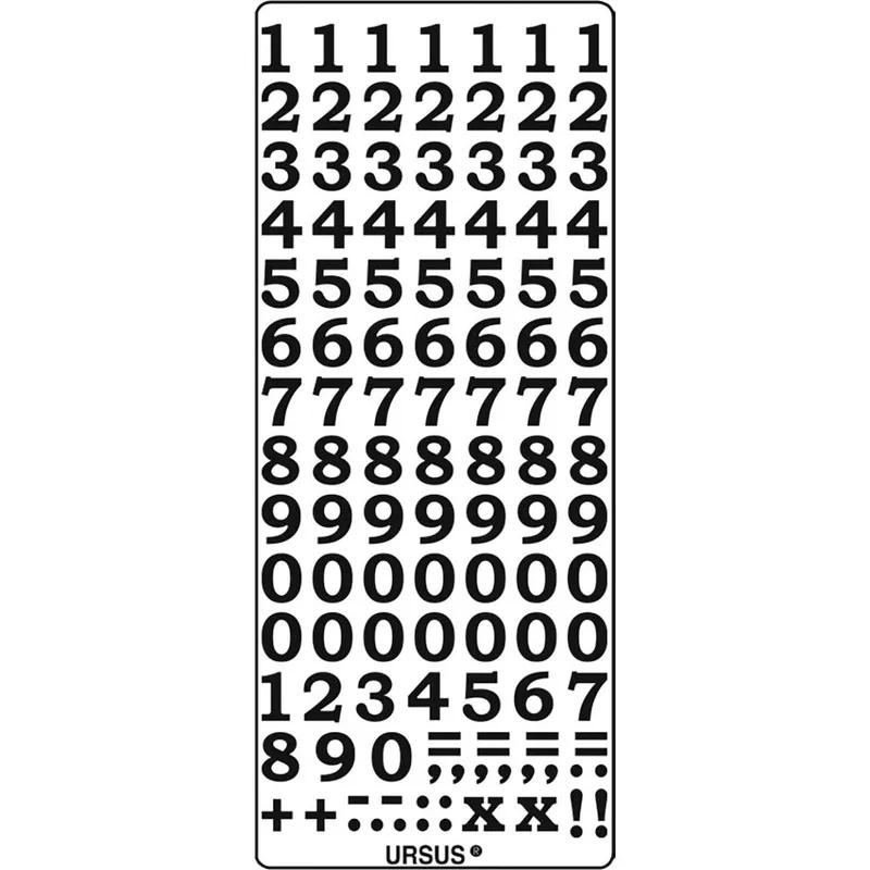 Kreativ Sticker "Zahlen 2" schwarz