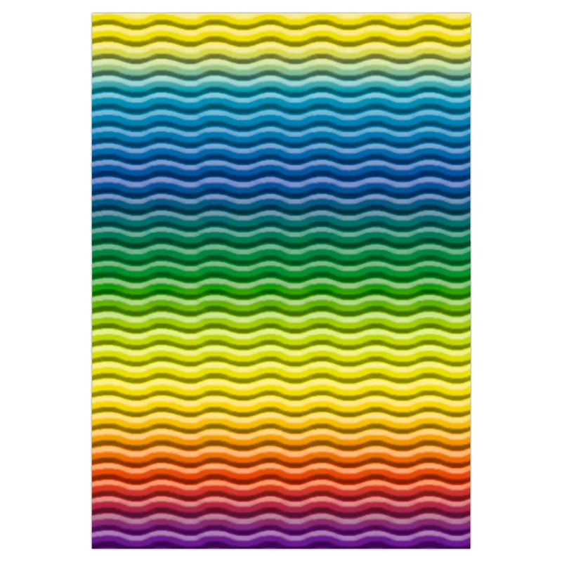 Regenbogen-3D-Colorwellpappe 260 g/qm 23 x 33 cm - 10 Blatt sortiert