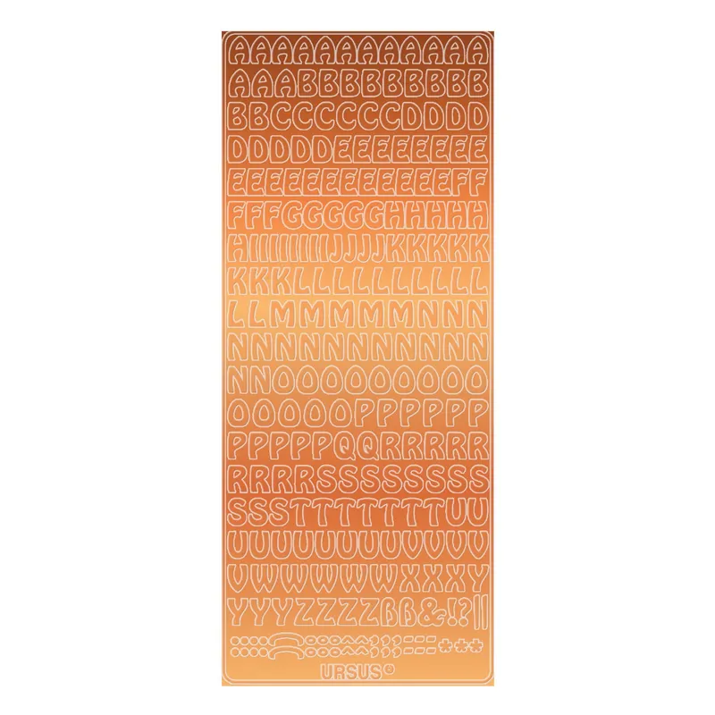 Kreativ Sticker - 5 Stück kupfer