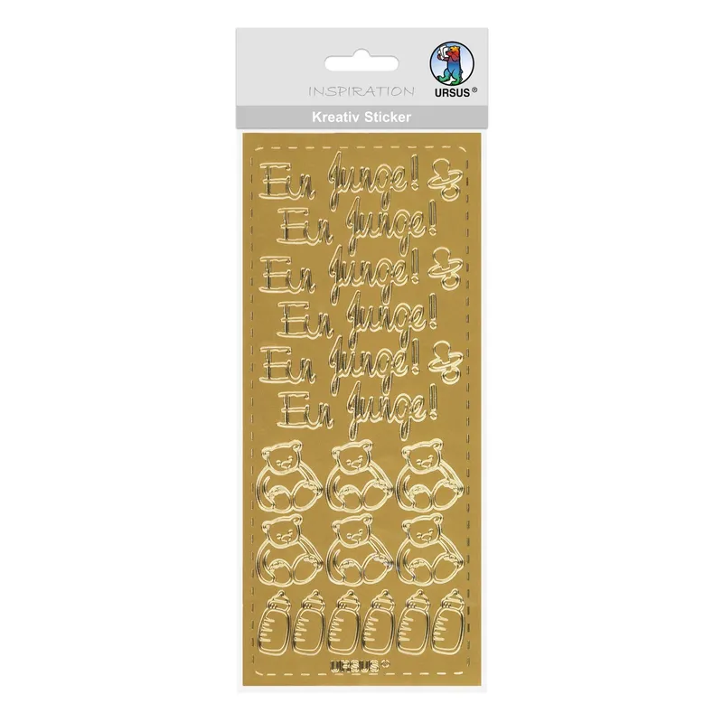 Kreativ Sticker "Jungen" gold