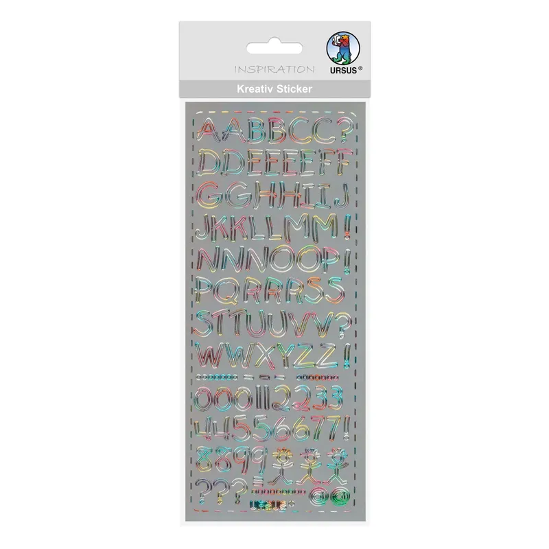 Kreativ Sticker "Buchstaben & Zahlen" multicolor