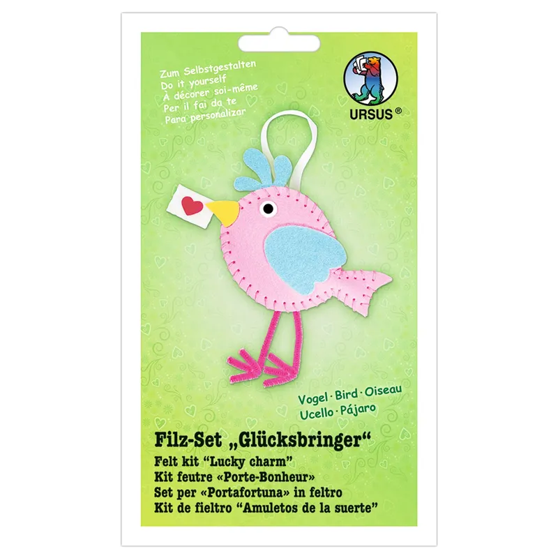 Filz-Set "Glücksbringer" Vogel