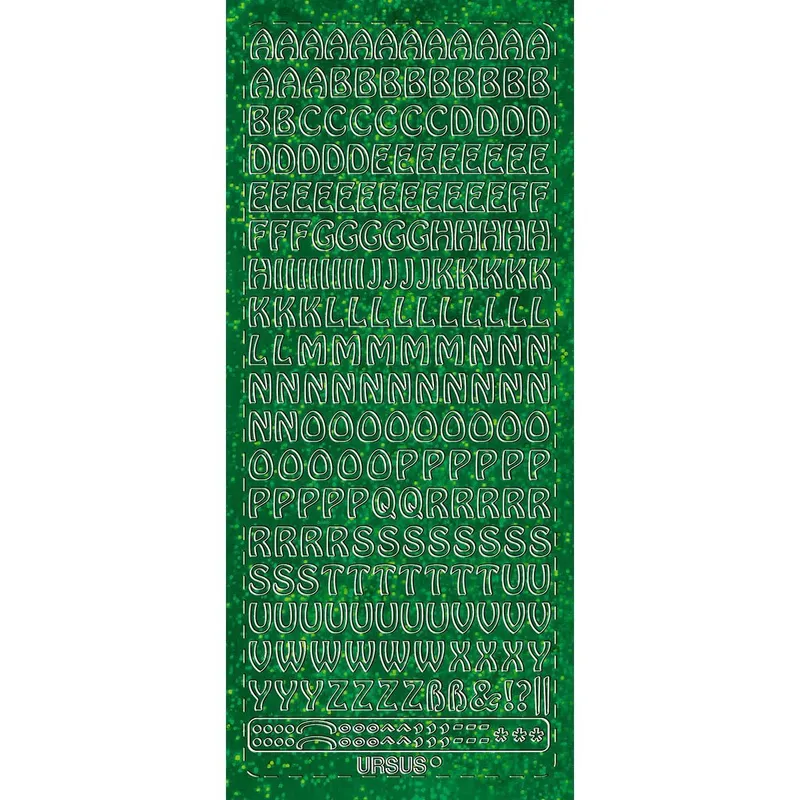 Hologramm Kreativ Sticker - 5 Stück grün