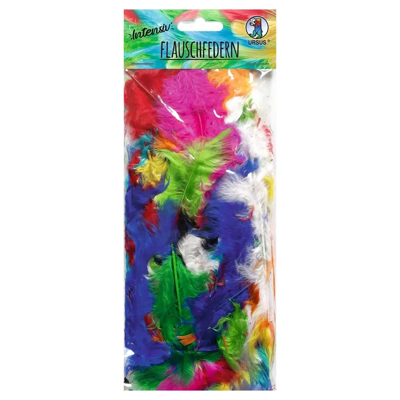 Flauschfedern, 10 Gr. Farben intensiv