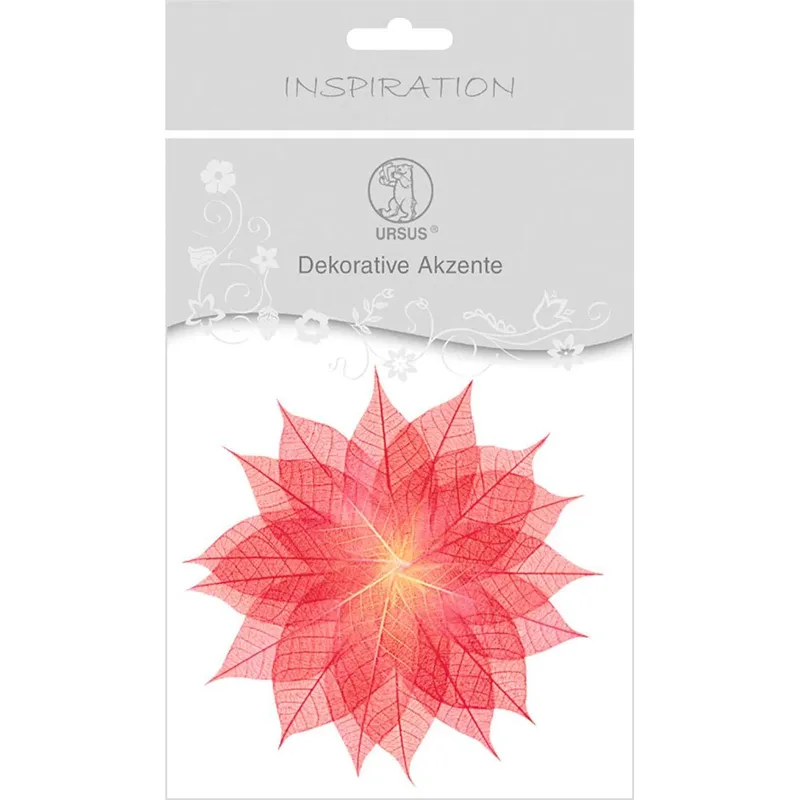 Dekorative Akzente "Blätter duo" rot/champagner