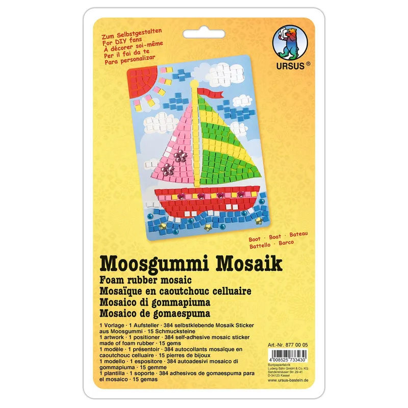 Moosgummi Mosaik "Boot"