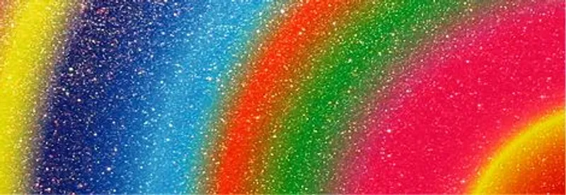 Regenbogen-Flitterpapier 23 x 33 cm Arc - 5 Blatt