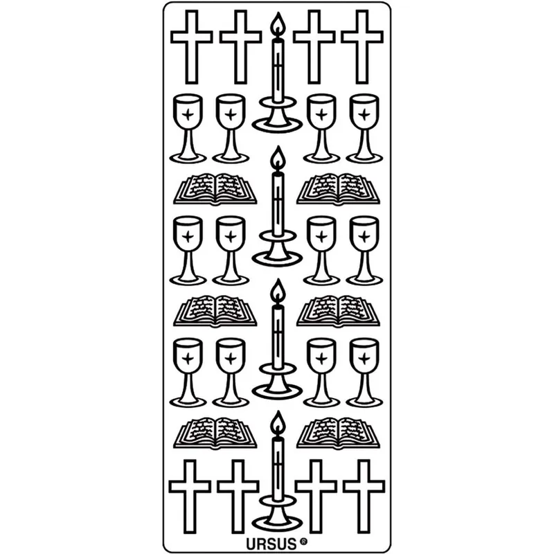 Kreativ Sticker "Christliche Symbole" gold