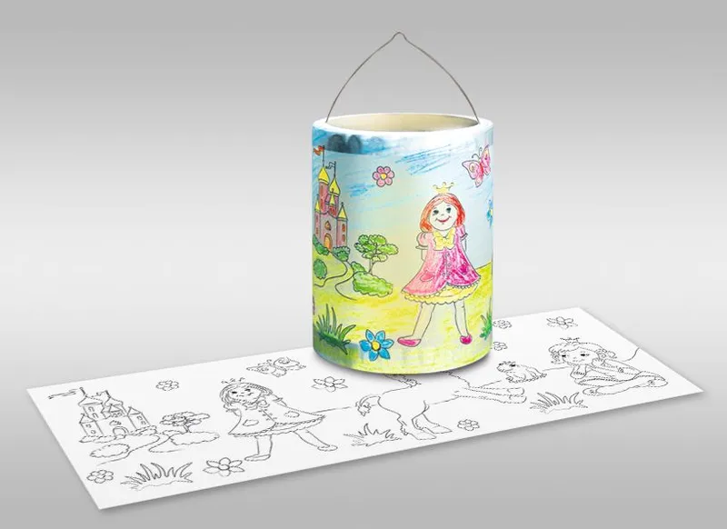 Laternenzuschnitte "Prinzessin" zum Ausmalen - 25 Blatt