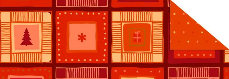 Fotokarton "Winterzauber" orange/rot 49,5 x 68 cm - 10 Bogen