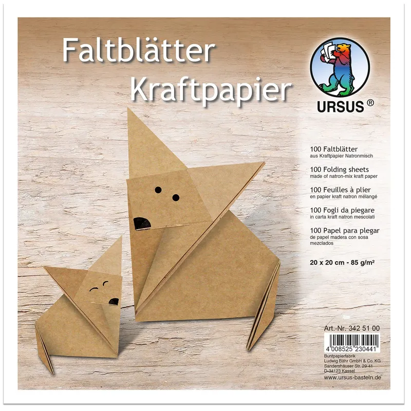 Faltblätter "Kraftpapier" - 100 Blatt