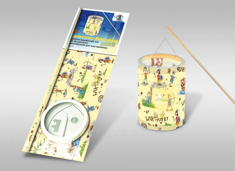 Laternen-Bastelset 11 mit Transparentpapier "Wikinger"