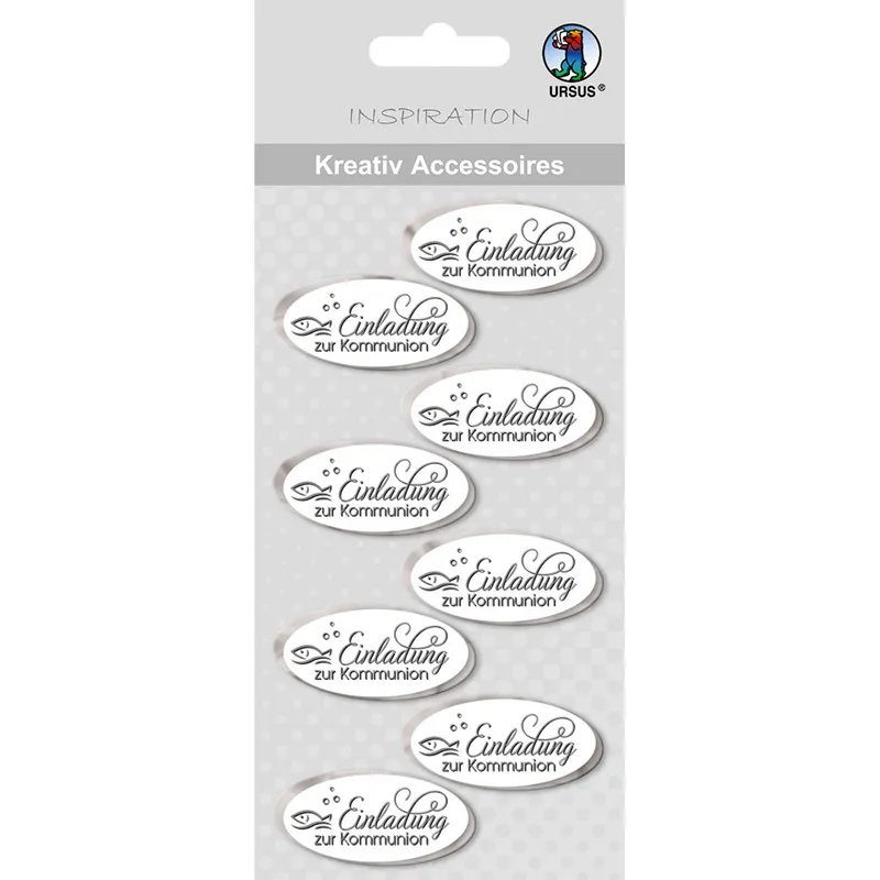 Kreativ Accessoires "Einladung zur Kommunion" silber