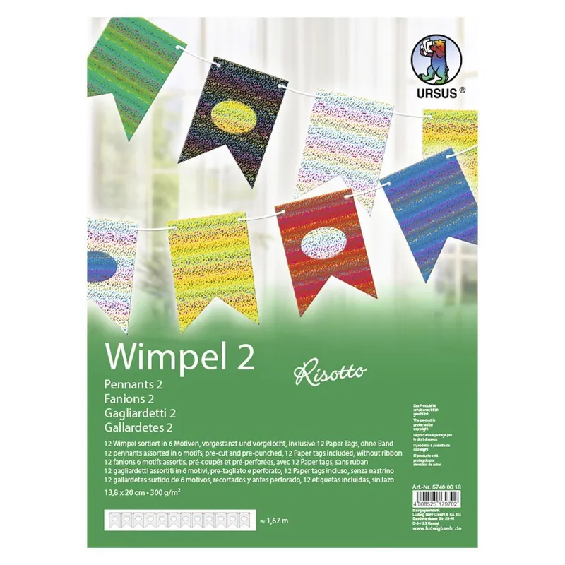 Wimpel 2, verschiedene Farben