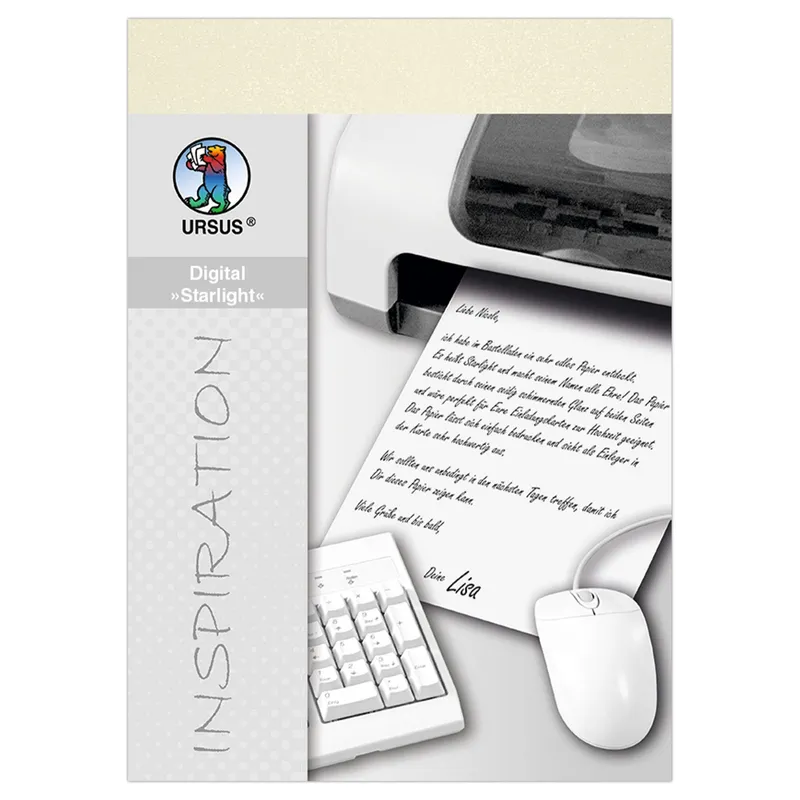 Digital "Starlight" 120 g/qm elfenbein - 10 Blatt