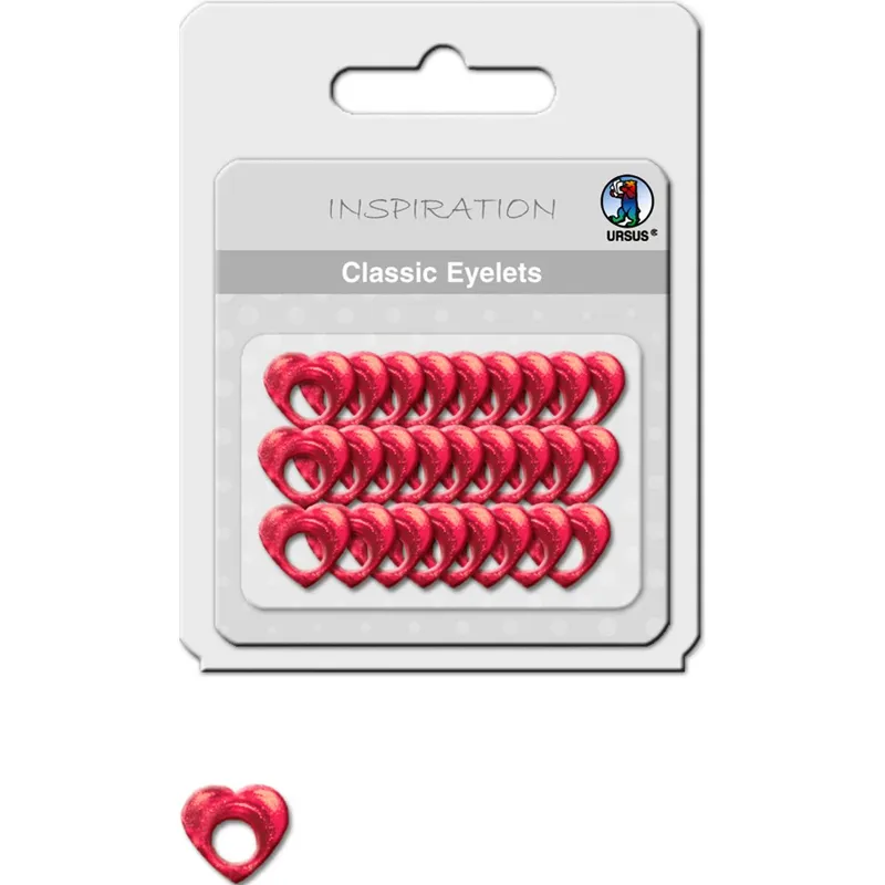 Classic Eyelets 2-4 mm 11 Herzen 1 rot