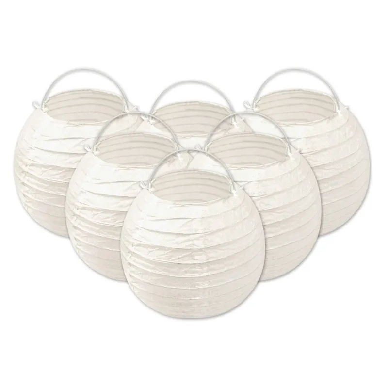 Papierlampions "mini" weiß