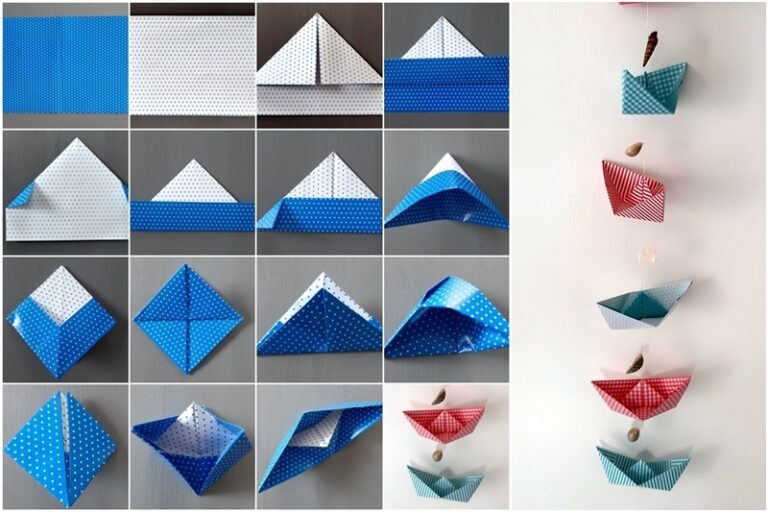 Faltschiffe aus Papier mit Anleitung – im Blog der Buntpapierweld.de