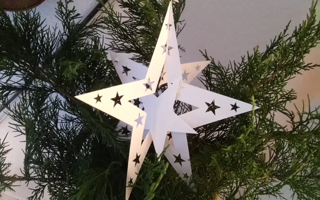 3-d-Stern zur Weihnachtszeit