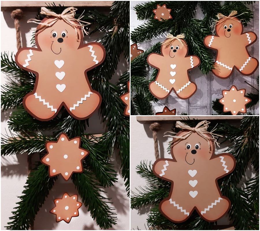 Lebkuchen-Männchen aus Bastelpapier