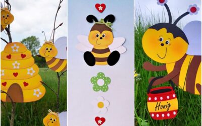 Biene als sommerliche Dekokette