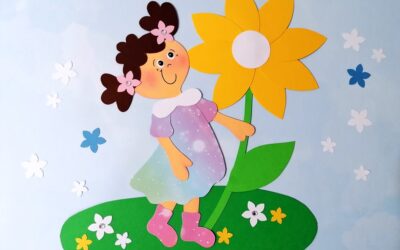 Blumenmädchen auf der Sommerwiese