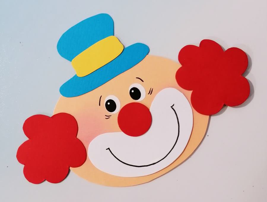 Kopf vom Clown für die Faschingszeit