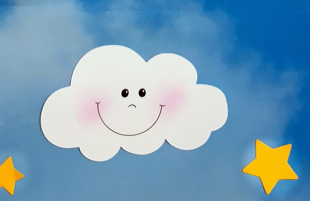 Detailansicht von den Wolken.