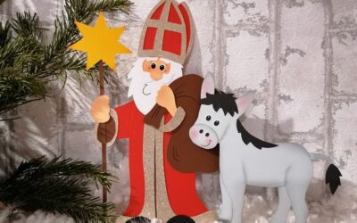 Heiliger Nikolaus mit seinem Esel