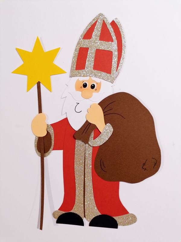 Heiliger Nikolaus aus Bastelpapier