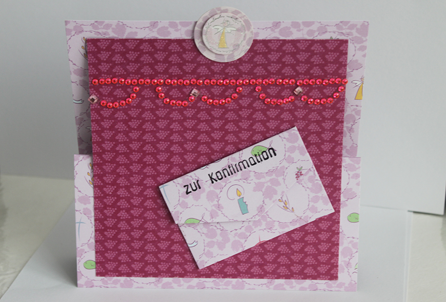 Konfirmation-Geldkarte für Mädchen