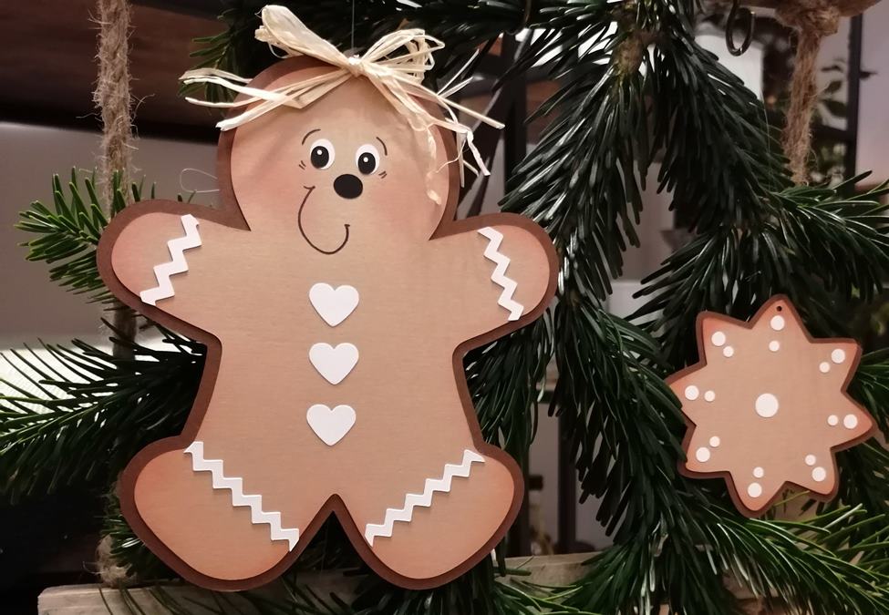 Lebkuchen-Männchen und Gebäck aus Bastelpapier