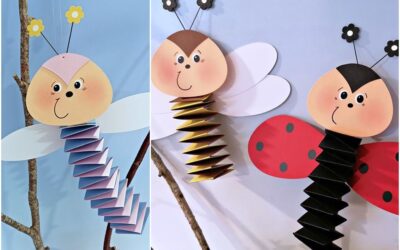 Libelle, Biene und Marienkäfer basteln
