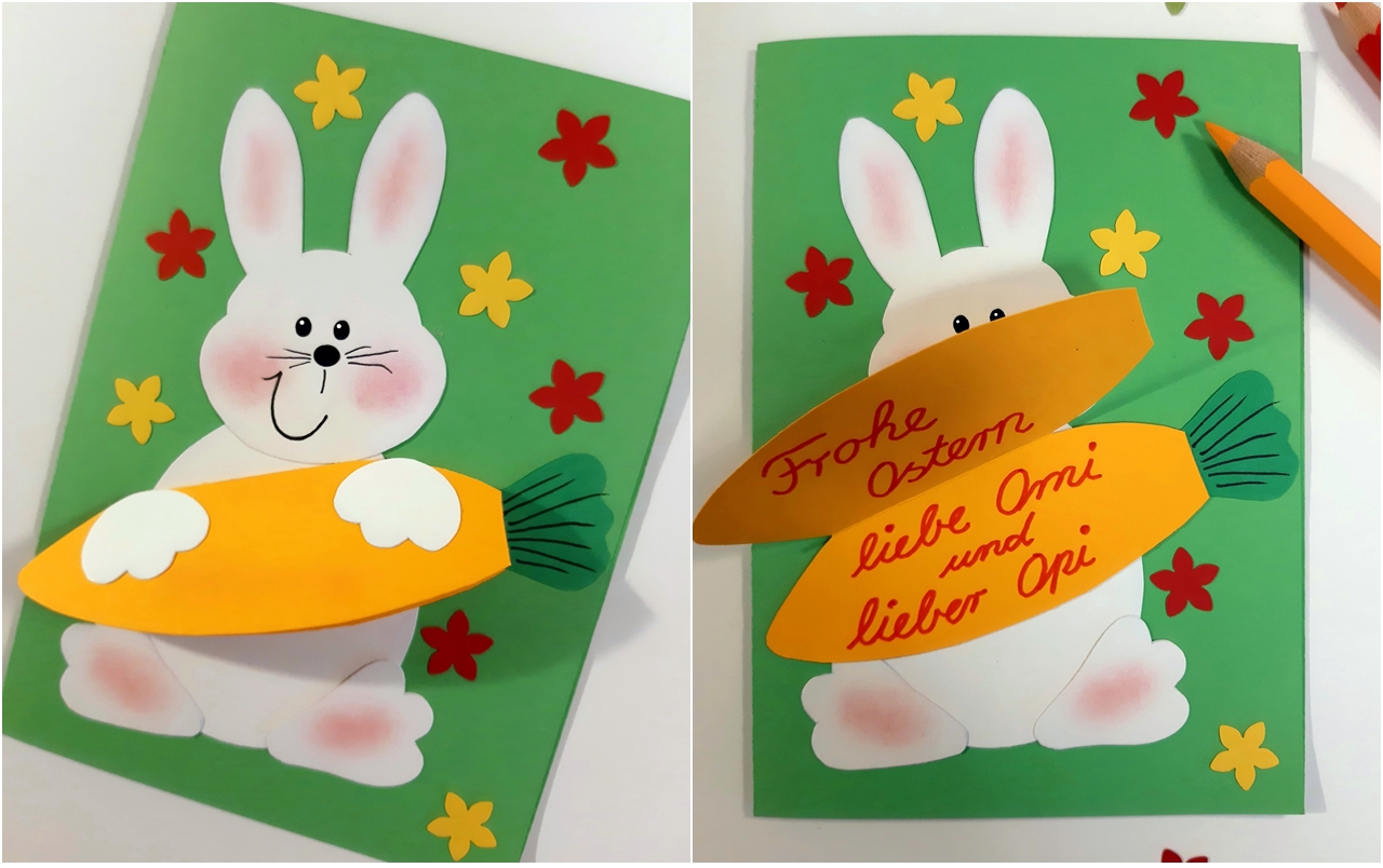 Grußkarte zum Osterfest – Eine Kreatividee der Buntpapierwelt.de