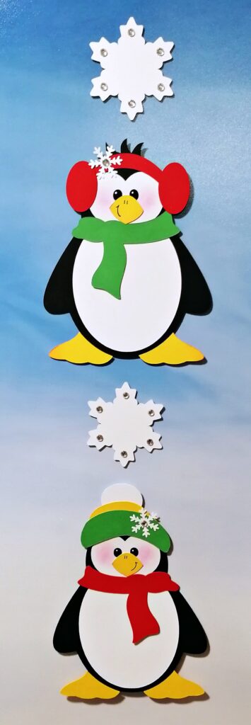 Pinguin-Dekokette passend zum Pinguin-Leporello
