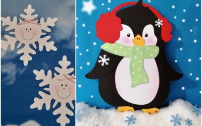 Lustiger Pinguin im Schnee