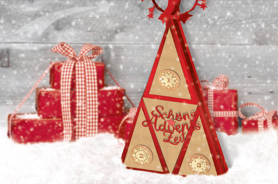 Schachtelpyramide Advent