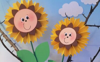 Sonnenblumen fürs Kinderzimmer selber basteln