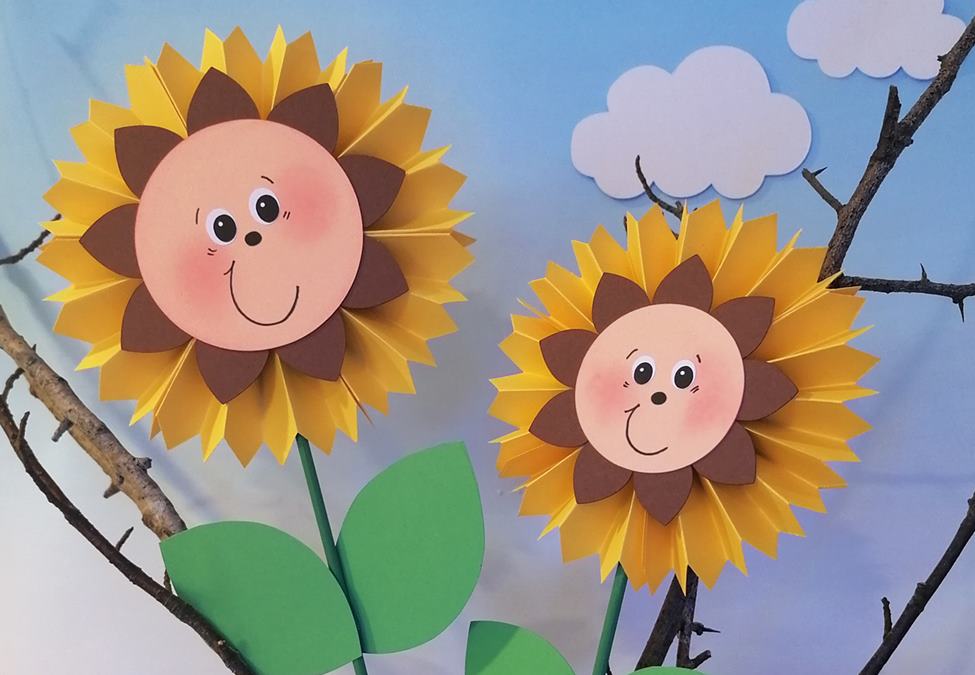 Sonnenblumen fürs Kinderzimmer selber basteln