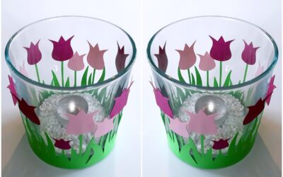 Dekorative Tulpen Bordüre