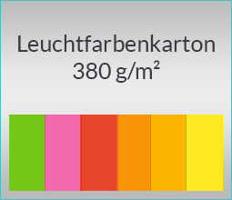 Leuchtfarbenkarton