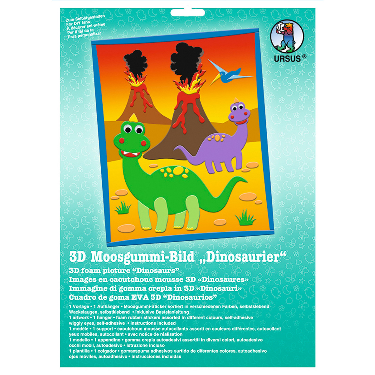 3D-Moosgummi-Bild "Dinosaurier"
