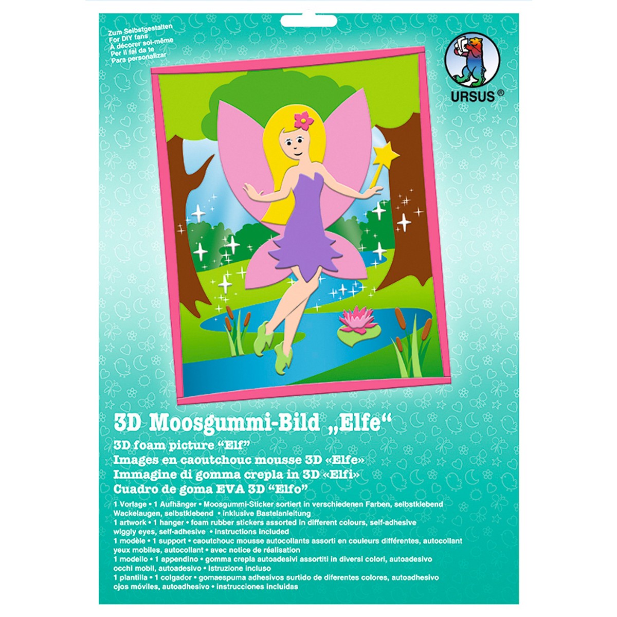 3D-Moosgummi-Bild "Elfe"