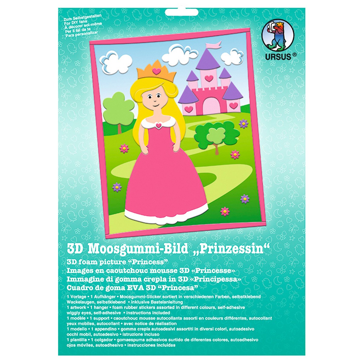 3D-Moosgummi-Bild "Prinzessin"