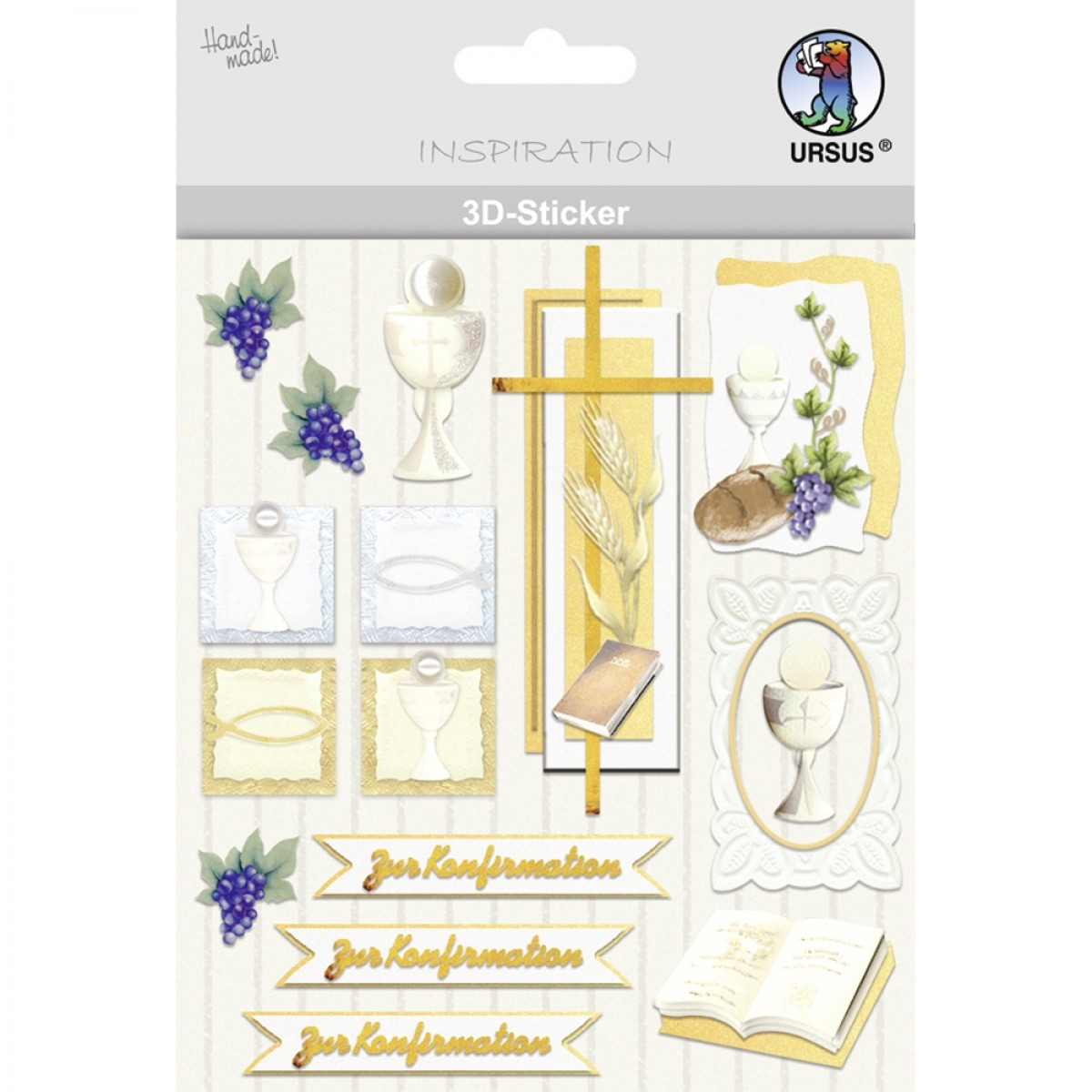3D-Sticker "Christliche Symbole" Konfirmation
